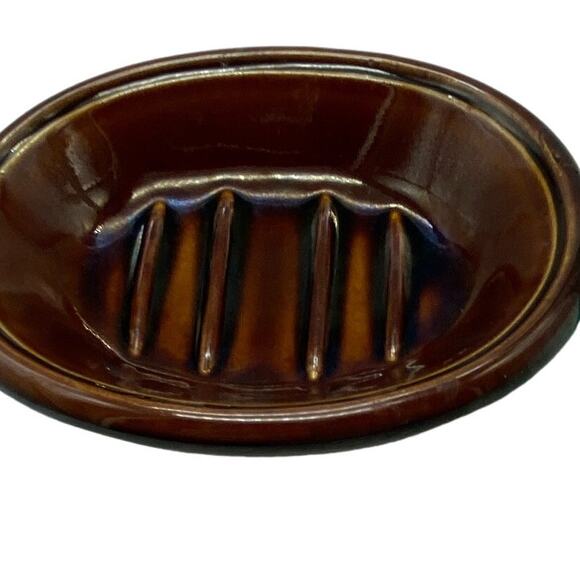 Villeroy Boch Pottery Soap Bathroom Dish, Vintage MCM‎ Glazed Marked Unique Rare - Picture 6 of 7